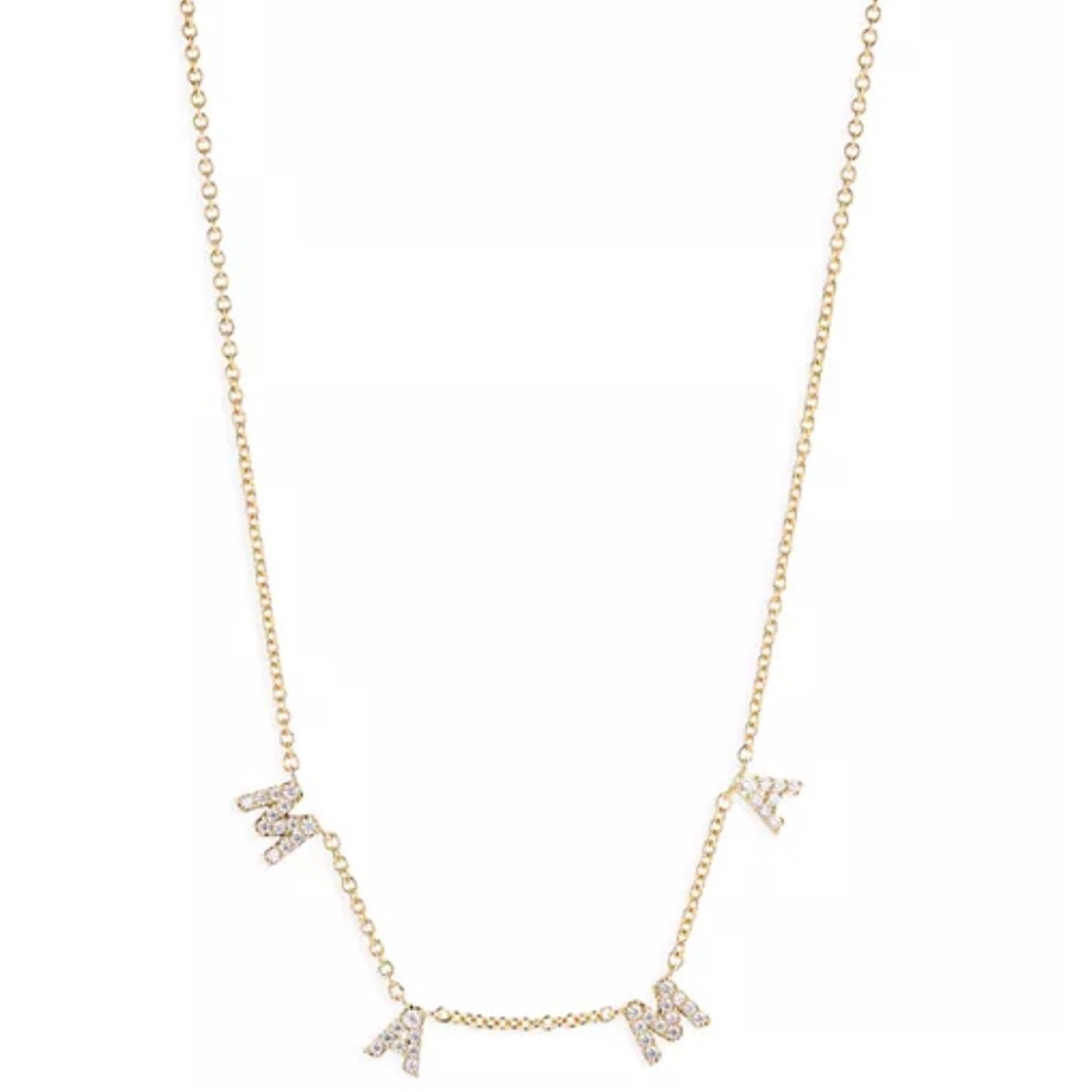 NWT Nadri Mama Gold Pave Necklace